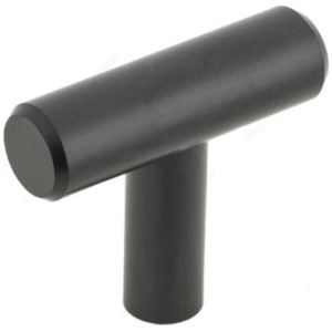 BLACK STEEL T BAR KNOB ,1 9/16"L x 1 3/8"H