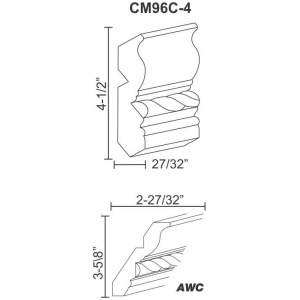 Rope Crown,  CM96C-4- Gramercy White (GW)
