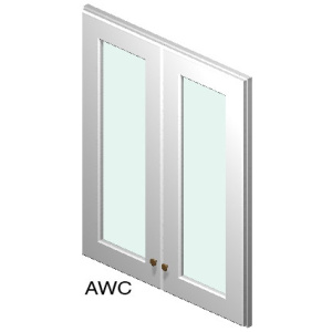 W3642BGD Ice White Shaker Glass Doors- AW)