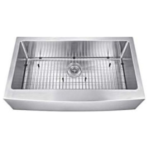 Farm Sink  Handmade Apron-Front Sink 16G 33"x20"x10" with Grid and a Strainer R10mm