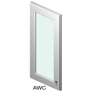 WDC273615GD- Light Grey Shaker Glass Door (AN)