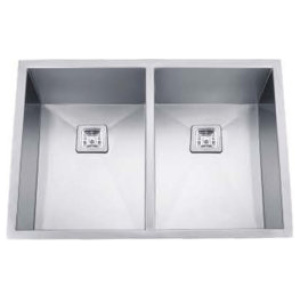 Double Handmade Sink 16G 32"x19"x10"  R0mm