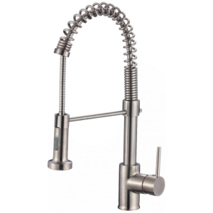 Commercial Style Kitchen Faucet 8 1/16" x 16 15/16" Brushed nickel