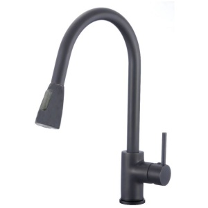 Pull Down kitchen Faucets 8 11/16" x 15 3/4" Matt Black