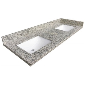 Single Sink Tiger Skin Granite Vanity Top 61.5"x 22.5"x1.5" 