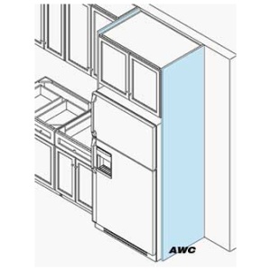 Refrigerator End Panel 2484-3/4"- Greystone Shaker (AG)