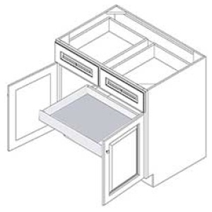 18" Roll Out Trays-Glossy White (EGW)
