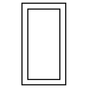 W1836GD- Greystone ShakerGlas Door  (AG)