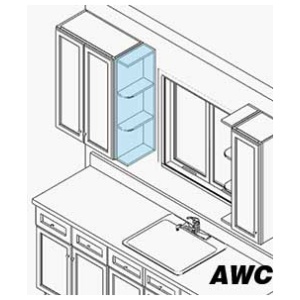 Wall End Shelf,  WES536- Uptown White (TW)