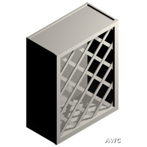 Wall Wine Cube Cabinet - 24"W X 30"H X 12"D-Salt White Shaker (ALSW)