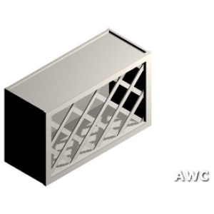 Wall Wine Cube Cabinet - 30"W X 15"H X 12"D-Salt White Shaker (ALSW)