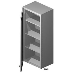 Wall Cabinet - 18"W x 42"H x 12"D - 1D -3S-Ocean Blue Shaker (ALNB)